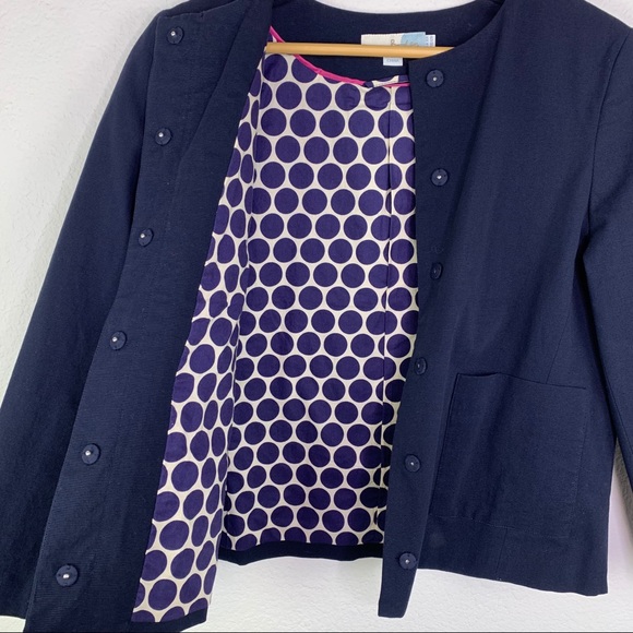 Boden Marina Jacket Blazer in Navy Sz 12R - Picture 10 of 10